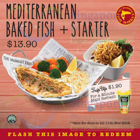 13.90 Mediterranean Baked Fish n Starter