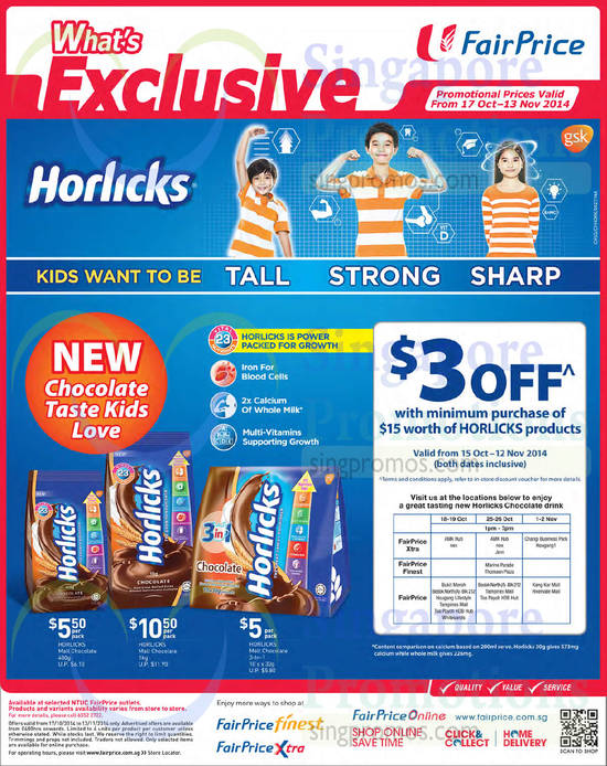 17 Oct (Valid Until 13 Nov) Horlicks 3 Dollar Off with 15 Dollar Purchase