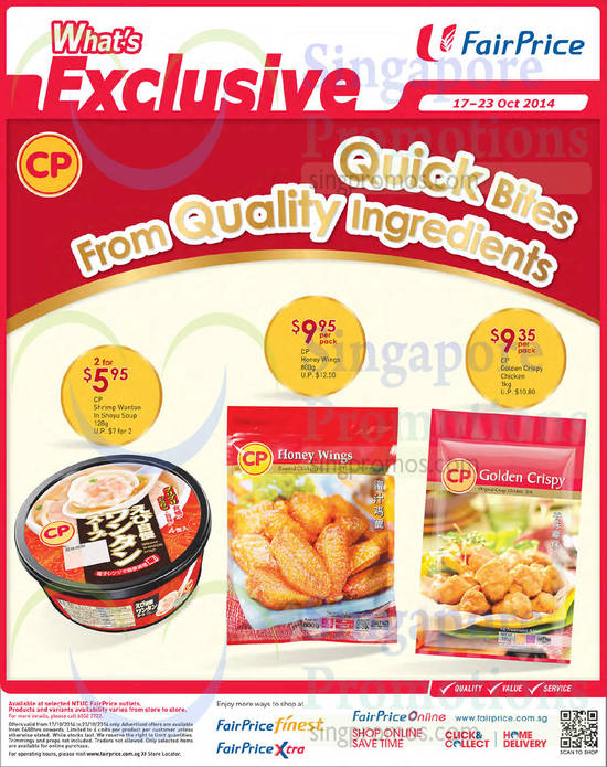 17 Oct (Valid Until 23 Oct) CP Honey Wings, Shrimp Wonton, Crispy Chicken