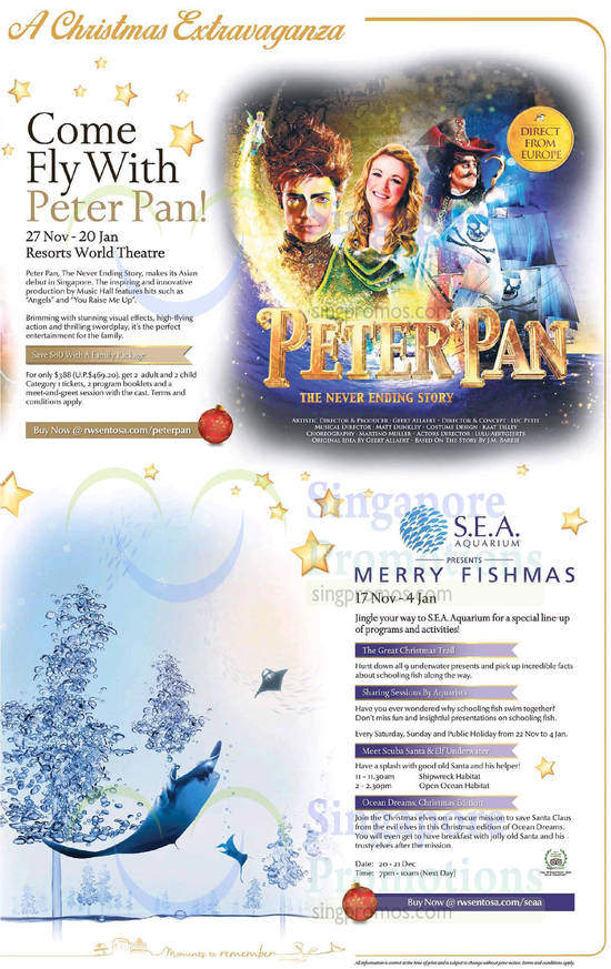 9 Nov Come Fly with Pter Pan, Sea Aquarium Merry Fishmas