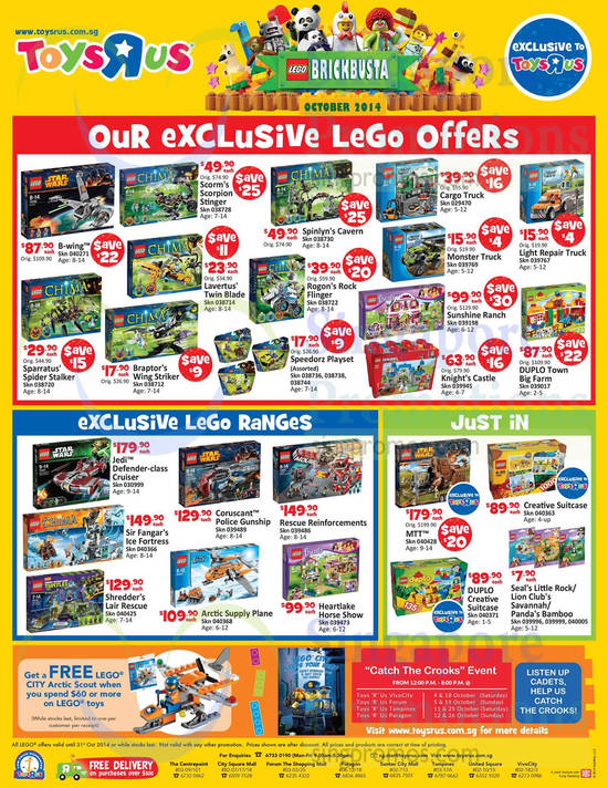 9 Oct Exclusive Lego Offers, LEgo Ranges, Free Gifts, Catch the Crooks