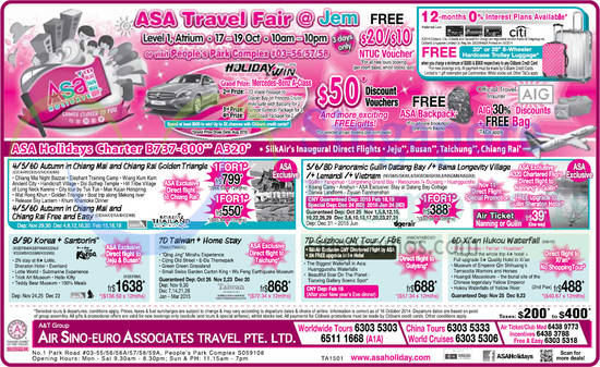 ASA Travel Fair 17 Oct 2014