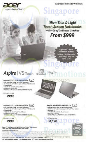 Featured image for Acer Notebooks Offers 15 Oct 2014