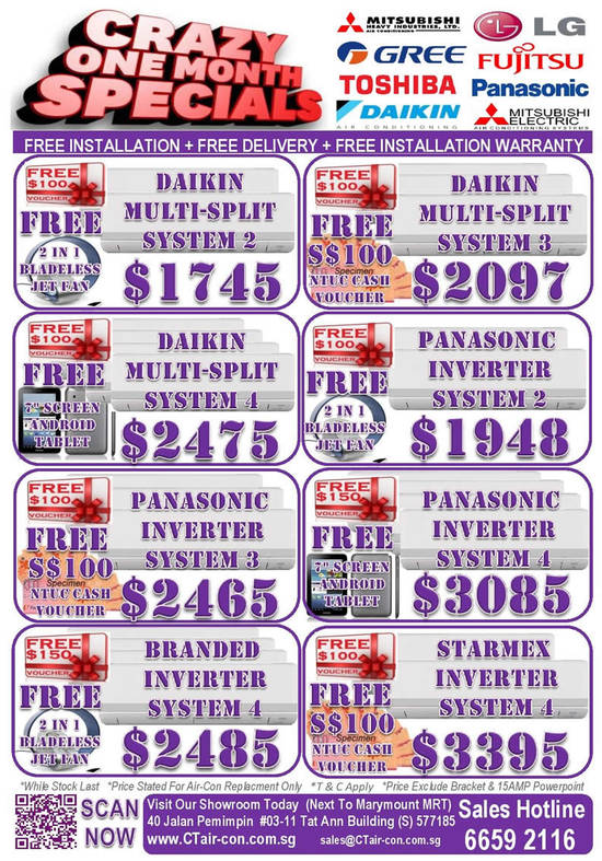 Air Conditioners Daikin, Panasonic, Starmex