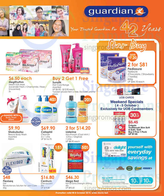 Beauty Products, Health Products, Star Buy, UOB Delight, Cetaphil, Pediasure, Mega Red, Shokubutsu