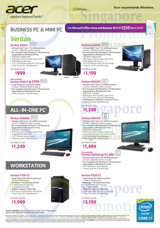 Desktop PCs, AIO Desktop PCs, Veriton, Workstation