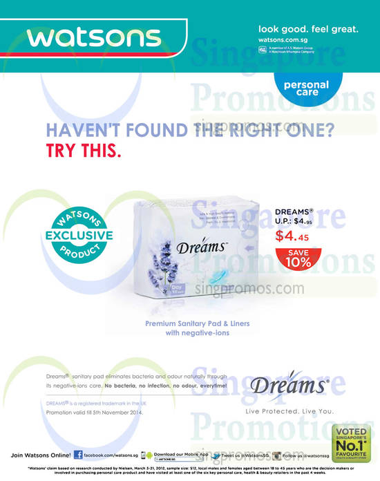 Dreams Sanitary Pads, Liners