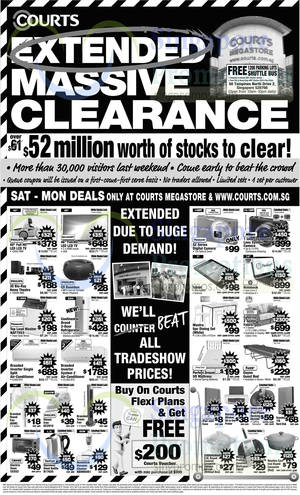 Featured image for (EXPIRED) Courts Extended Massive Clearance Offers 4 – 7 Oct 2014