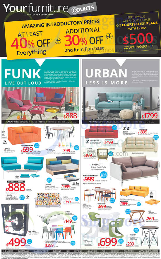 Furnitures Funk, Urban Sofa Sets, Sofa Beds, Side Tables, Dining Sets