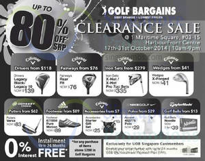 Featured image for (EXPIRED) Golf Bargains Clearance Sale @ HarbourFront Centre 17 – 31 Oct 2014