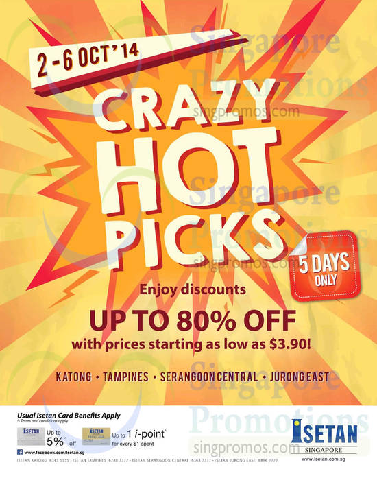 Isetan Crazy Hot Picks 2 Oct 2014