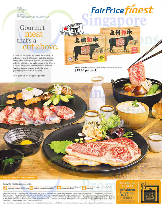 Meat Joshu Wagyu Striploin Steak, Ribeye Shabu Shabu Slices