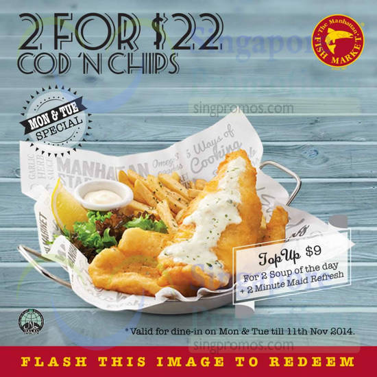 Mon n Tue Special 2 For 22 Cod N Chips