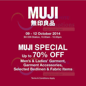 Featured image for Muji Sale Event @ ION Orchard 9 – 12 Oct 2014