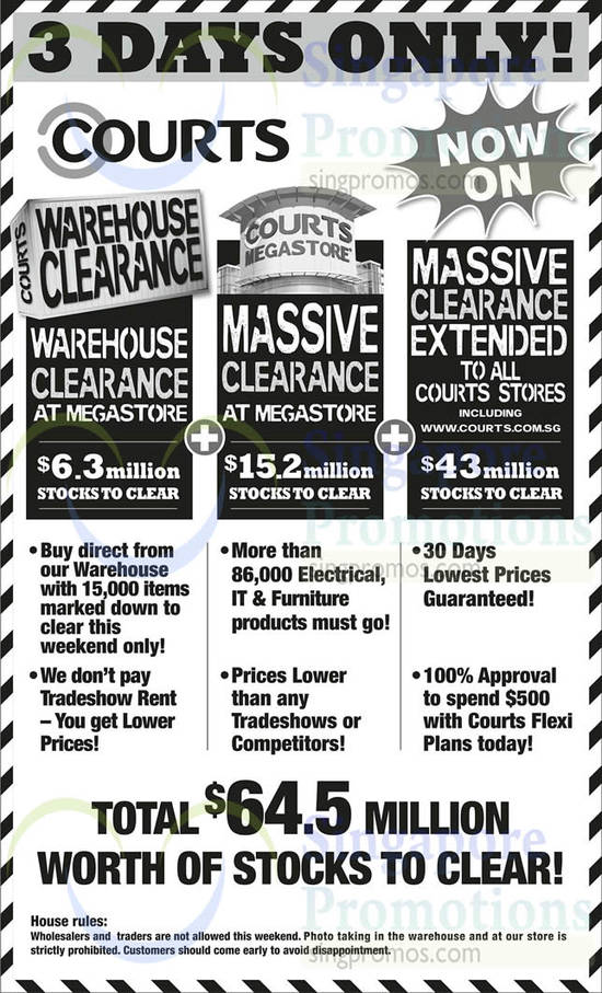 Sale Details, Massive Clearance, Electrical Products, IT Products, Furniture