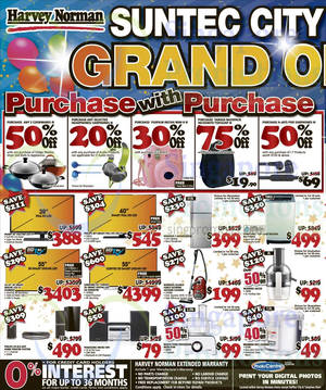 Featured image for (EXPIRED) Harvey Norman Suntec City Grand Opening Specials 11 – 12 Oct 2014