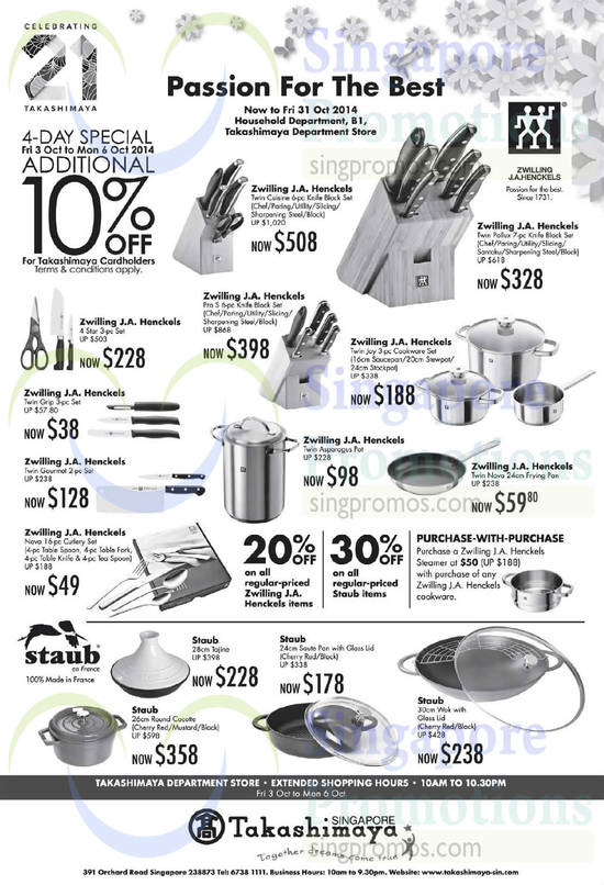 Takashimaya Zwilling J.A. Henckels 3 Oct 2014
