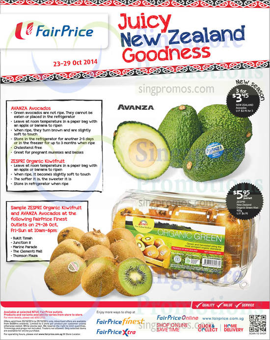 (Till 29 Oct) Avanza Avocados, Zespri Kiwifruits