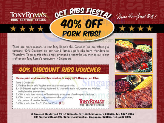 Tony Romas 12 Oct 2014