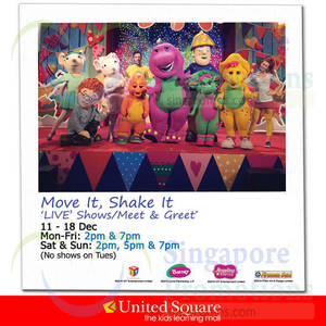 Featured image for (EXPIRED) United Square Move It, Shake It ‘Live’ Show 11 – 18 Dec 2014