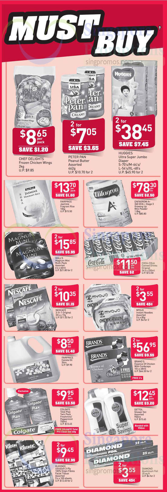 (Until 22 Oct) Must Buy Chef Delights, Peter Pan, Huggies, Enfagrow, Coca Cola, Magnum