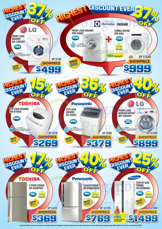 Washers, Dryers, Fridges, Samsung, Panasonic, LG, Toshiba, Electrolux, WD10B7QDT, EWF85662, AWA750SS