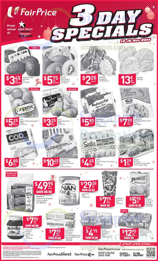 14 Nov 3 Day Specials Fruits, Chilled, Biscuits, Milk Powder ( Till 16 Nov)