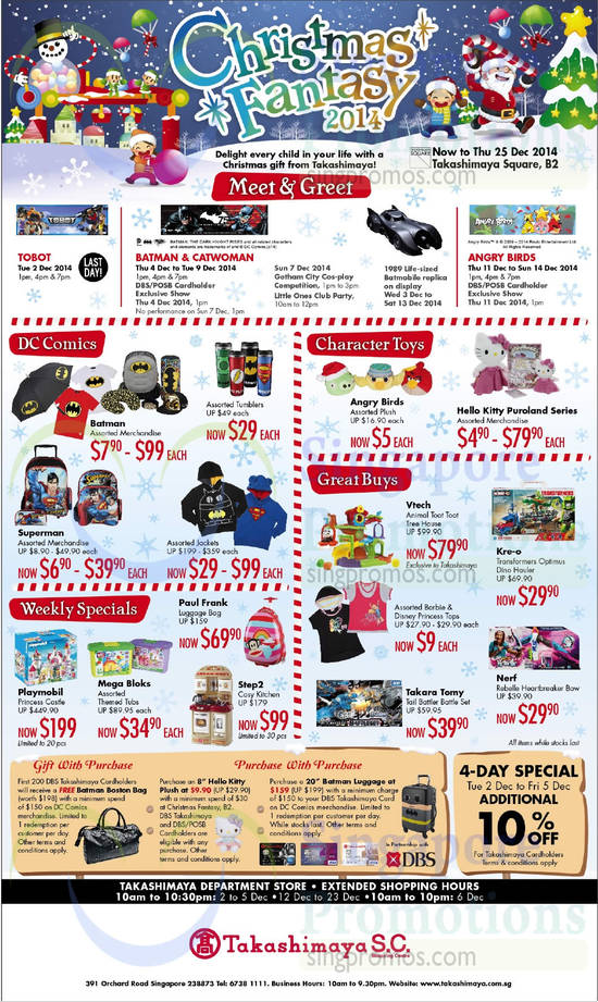 2 Dec Meet And Greet, Toys, DC Comics, Hello Kitty, Angry Bird, Vtech, Nerf, Takara Tomy, Playmobil, Mega Bloks, Paul Frank