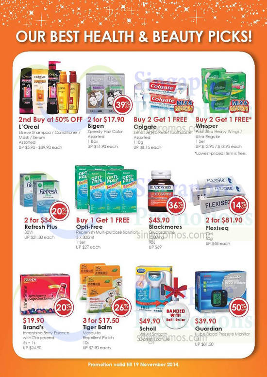 2 For Deals, Buy 2 Get 1 Free, Loreal, Bigen, whisper, Refresh Plus, Blackmores, Flexiseq, Brands, Scholl