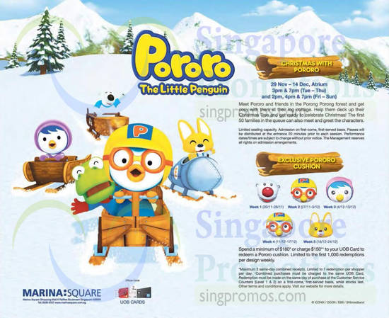 23 Nov Christmas with Pororo, 5 Exclusive Cushions for 5 Weeks