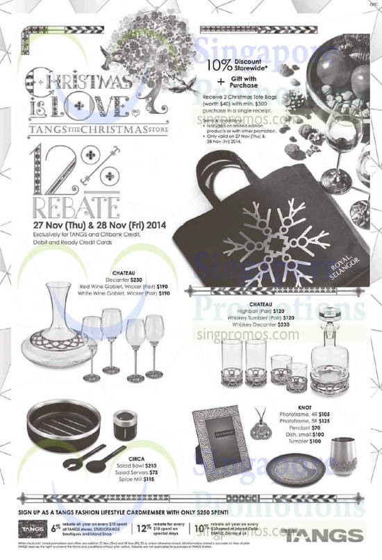 27 Nov Decanter, Highball Tumblers, Photoframes, Bowl, Servers, Chateau, Knot, Circa