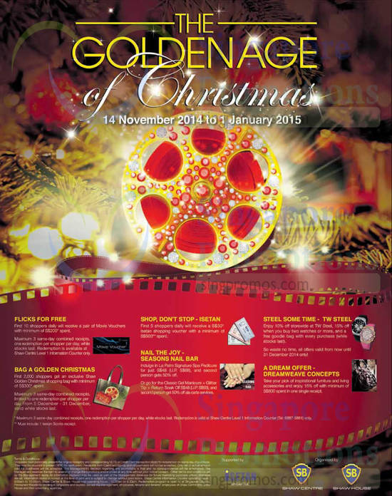 5 Dec Flicks For Free, Bag a Golden Christmas