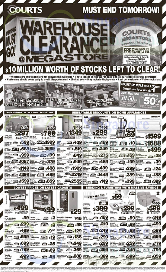 8 Nov Megastore Clearance TVs, Fridges, Washers, Blenders, Air Conditioners, Desktop PCs, Beddings, Sofa Sets, Tablets