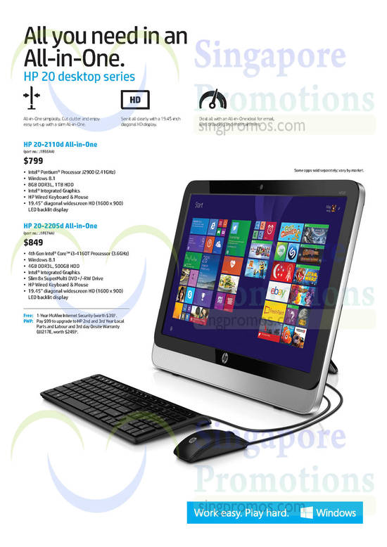 AIO Desktop PCs 20 Desktop Series