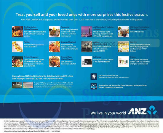 ANZ Credit Card Promotions 19 Nov 2014