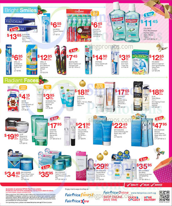 Beauty Products Oralcare, Face Creams, Serums, Colgate, Polident, Olay, Biore, Bio-Essence