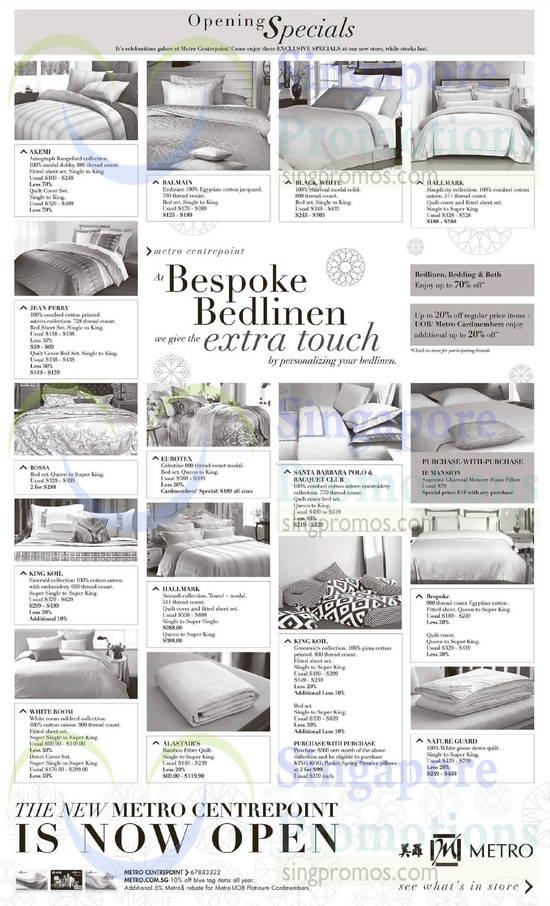 Bedlinen, Beddings, Bath, King Koil, IE Mansion, Nature Guard, Hallmark, Akemi