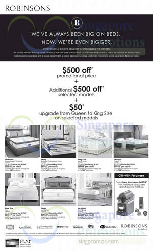 Featured image for Robinsons Mattresses & Bedsheet Sets Offers 31 Oct 2014