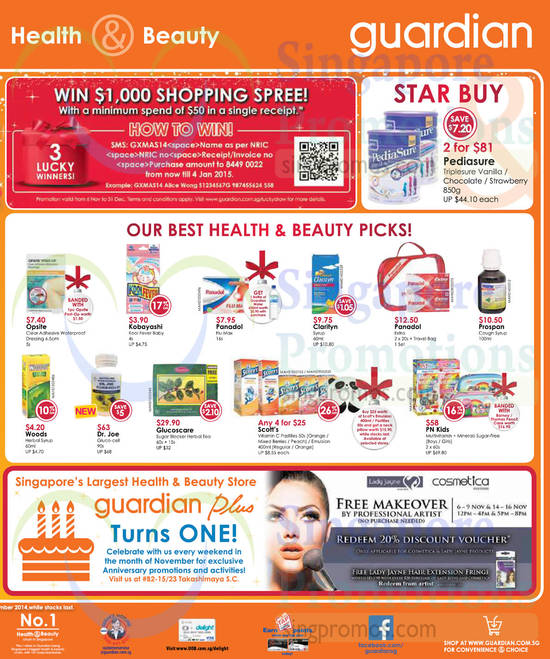 Best Health Picks, Star Buy, Free Makeover, Kobayashi, Panadol, Clarityn, Prospan, Woods, Dr.Joe, Scotts