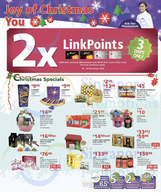 Christmas Specials Chocolater, Beauty Gift, Supplements, Cadbury, AFC, Ferrero, Honey House