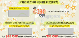 Featured image for Creative Store Up To $100 OFF (NO Min Spend) Coupon Codes 28 Nov 2014