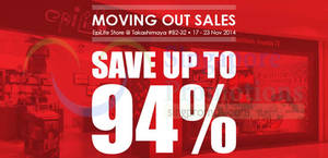 Featured image for (EXPIRED) Epicentre Moving Out SALE @ Takashimaya Shopping Centre 17 – 23 Nov 2014