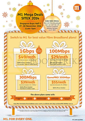 Featured image for (EXPIRED) M1 SITEX 2014 Smartphones, Tablets & Home/Mobile Broadband Offers 27 – 30 Nov 2014