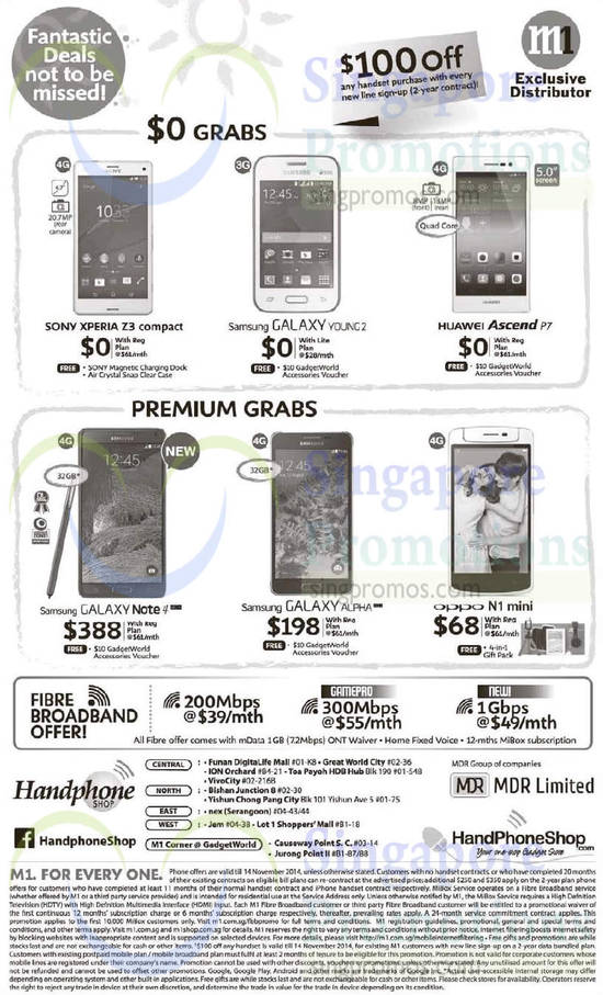 Handphone Shop Sony Xperia Z3 Compact, Samsung Galaxy Young 2, Note 4, Alpha, Huawei Ascend P7, Oppo N1 mini