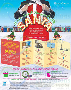 Featured image for (EXPIRED) HarbourFront Centre Everyone Can Be Santa Promotions 21 Nov 2014 – 2 Jan 2015