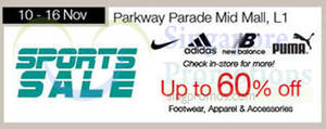 Featured image for (EXPIRED) Isetan Sports Sale @ Parkway Parade 10 – 16 Nov 2014