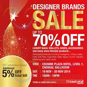 Featured image for LS Travel Retail Designer Brands Sale 19 – 20 Nov 2014