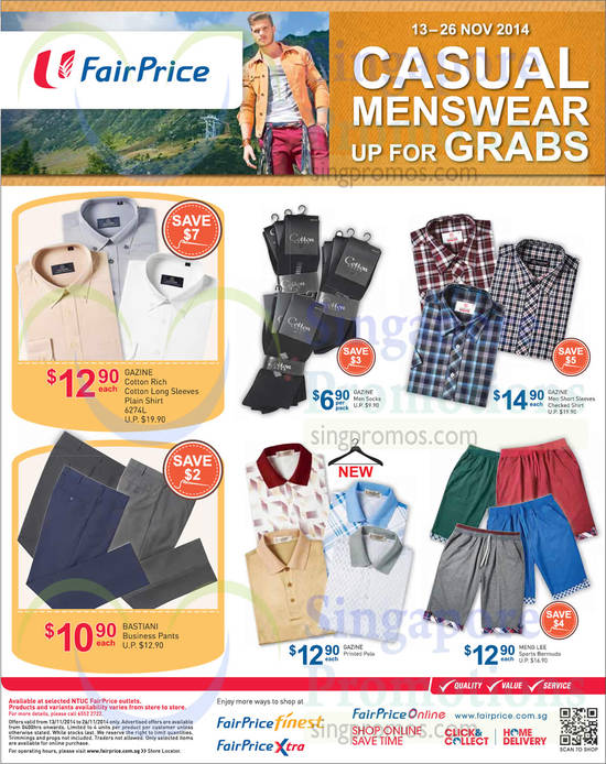 Menswear Shirts, Bermudas, Socks, Pants, Gazine, Gastiani, Meng Lee