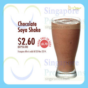 Featured image for (EXPIRED) Mr Bean 70 Cents Off Chocolate Soya Shake Coupon 10 – 30 Nov 2014