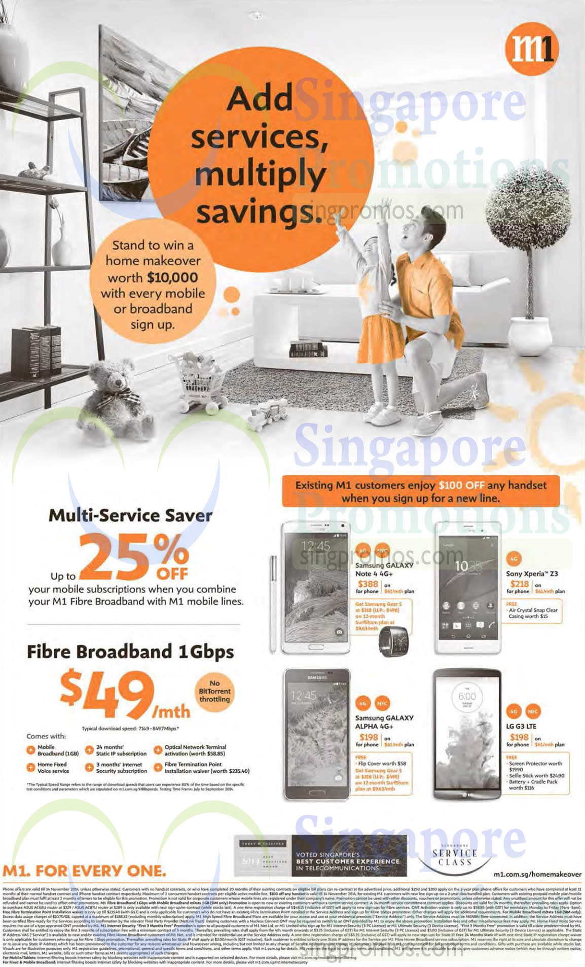 Featured image for M1 Smartphones, Tablets & Home/Mobile Broadband Offers 8 - 14 Nov 2014